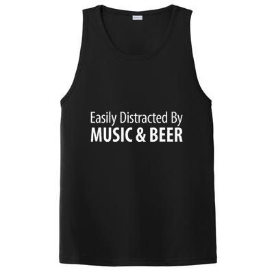 Easily Distracted By Music & Beer PosiCharge Competitor Tank