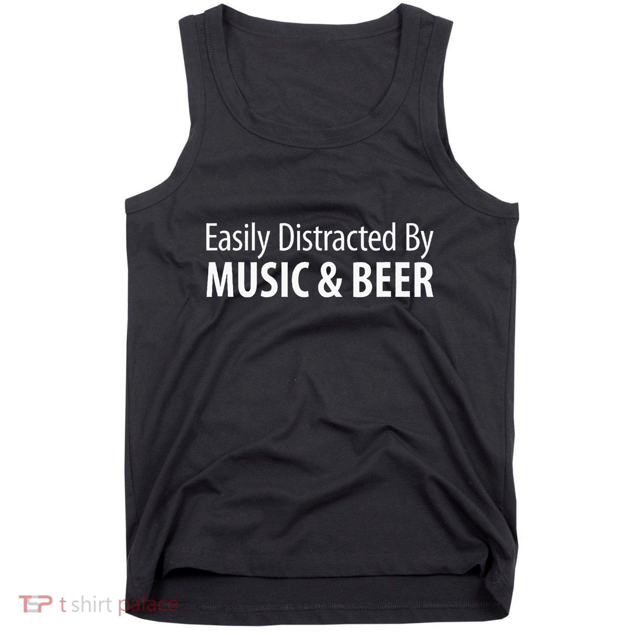 Easily Distracted By Music & Beer Tank Top