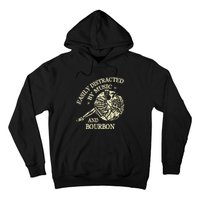 Easily Distracted By Music And Bourbon Skeleton Hoodie