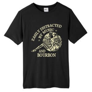 Easily Distracted By Music And Bourbon Skeleton Tall Fusion ChromaSoft Performance T-Shirt