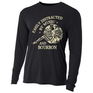 Easily Distracted By Music And Bourbon Skeleton Cooling Performance Long Sleeve Crew