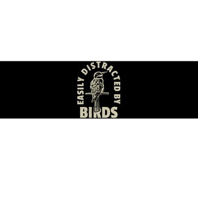 Easily Distracted By Birds Bird Cage Vintage Distress Bumper Sticker