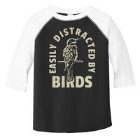 Easily Distracted By Birds Bird Cage Vintage Distress Toddler Fine Jersey T-Shirt