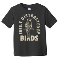 Easily Distracted By Birds Bird Cage Vintage Distress Toddler T-Shirt