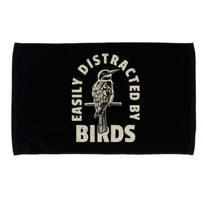 Easily Distracted By Birds Bird Cage Vintage Distress Microfiber Hand Towel