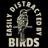 Easily Distracted By Birds Bird Cage Vintage Distress Wool Snapback Cap