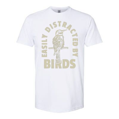 Easily Distracted By Birds Bird Cage Vintage Distress Softstyle® CVC T-Shirt