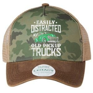 Easily Distracted By Old Pickup Trucks Cute Trucker Legacy Tie Dye Trucker Hat