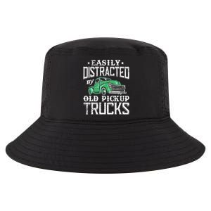 Easily Distracted By Old Pickup Trucks Cute Trucker Cool Comfort Performance Bucket Hat