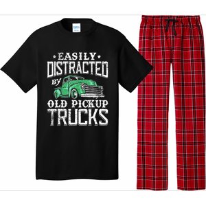 Easily Distracted By Old Pickup Trucks Cute Trucker Pajama Set