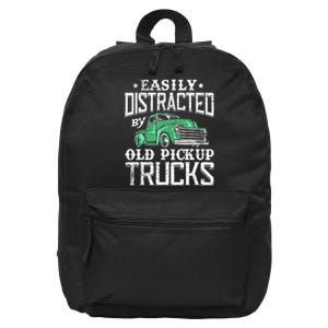 Easily Distracted By Old Pickup Trucks Cute Trucker 16 in Basic Backpack