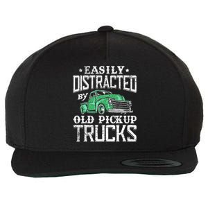 Easily Distracted By Old Pickup Trucks Cute Trucker Wool Snapback Cap