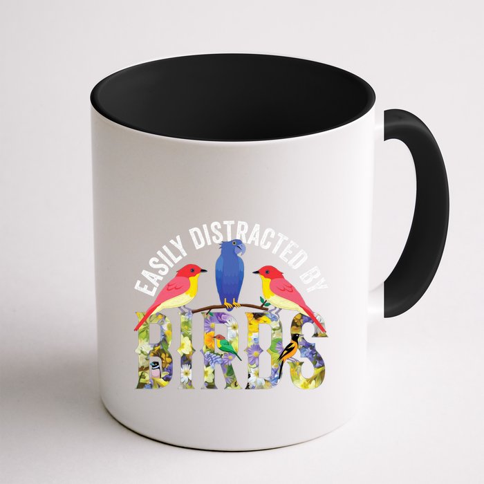 Easily Distracted By Birds Funny Bird Wtahers Mug