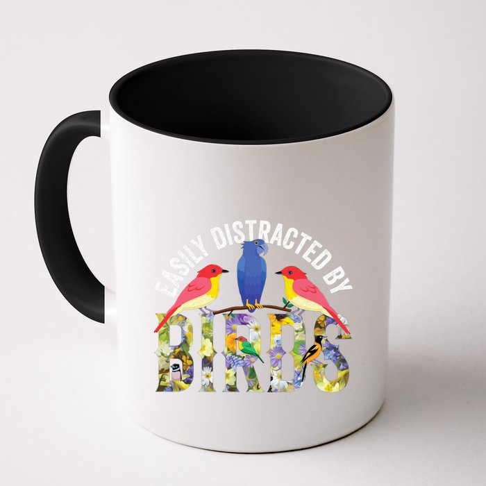 Easily Distracted By Birds Funny Bird Wtahers Mug