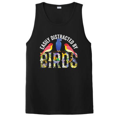 Easily Distracted By Birds Funny Bird Wtahers PosiCharge Competitor Tank