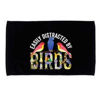 Easily Distracted By Birds Funny Bird Wtahers Microfiber Hand Towel