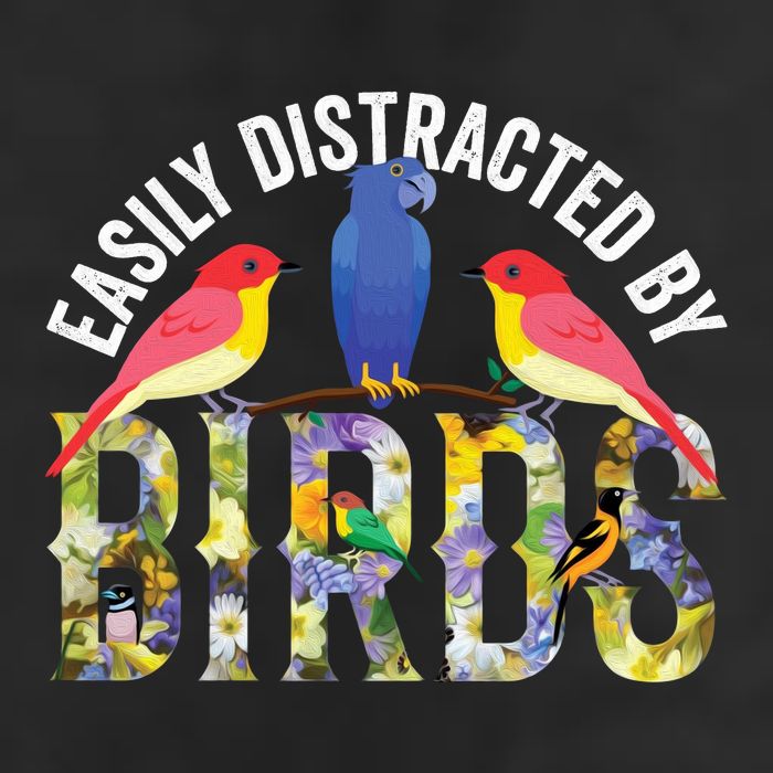 Easily Distracted By Birds Funny Bird Wtahers Microfiber Hand Towel