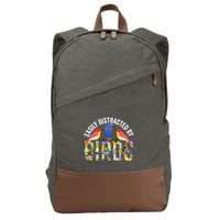 Easily Distracted By Birds Funny Bird Wtahers Cotton Canvas Backpack