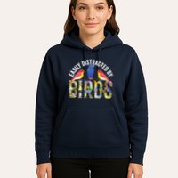 Easily Distracted By Birds Funny Bird Wtahers Hoodie