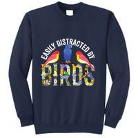 Easily Distracted By Birds Funny Bird Wtahers Sweatshirt