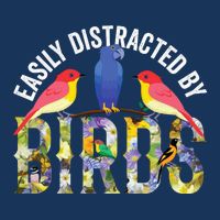 Easily Distracted By Birds Funny Bird Wtahers Ladies Essential Flowy Tank