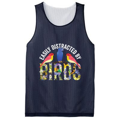 Easily Distracted By Birds Funny Bird Wtahers Mesh Reversible Basketball Jersey Tank