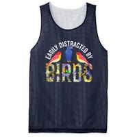 Easily Distracted By Birds Funny Bird Wtahers Mesh Reversible Basketball Jersey Tank