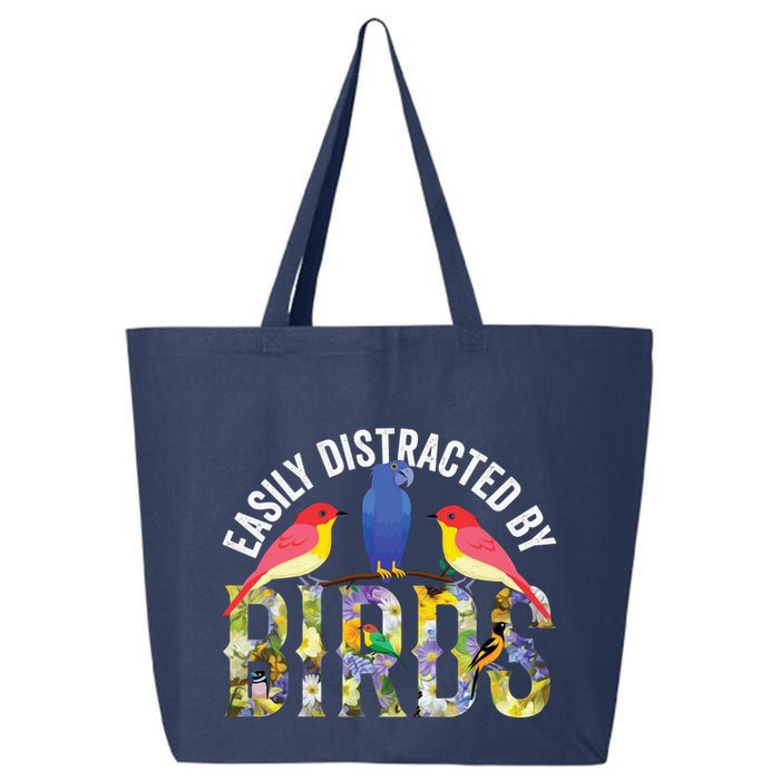 Easily Distracted By Birds Funny Bird Wtahers 25L Jumbo Tote