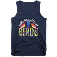 Easily Distracted By Birds Funny Bird Wtahers Tank Top