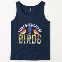 Easily Distracted By Birds Funny Bird Wtahers Tank Top