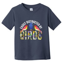 Easily Distracted By Birds Funny Bird Wtahers Toddler T-Shirt