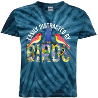 Easily Distracted By Birds Funny Bird Wtahers Kids Tie-Dye T-Shirt