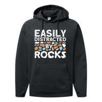 Easily Distracted By Rock Vintage Performance Fleece Hoodie