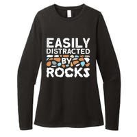 Easily Distracted By Rock Vintage Womens CVC Long Sleeve Shirt