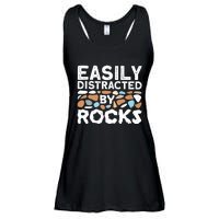 Easily Distracted By Rock Vintage Ladies Essential Flowy Tank