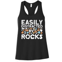 Easily Distracted By Rock Vintage Women's Racerback Tank