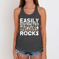 Easily Distracted By Rock Vintage Women's Knotted Racerback Tank