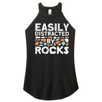 Easily Distracted By Rock Vintage Women's Perfect Tri Rocker Tank