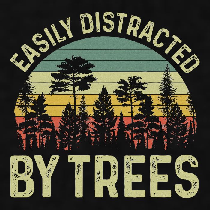 Easily Distracted By Trees Funny Tree Planting Trees Ladies PosiCharge Tri-Blend Wicking Tank