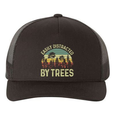 Easily Distracted By Trees Funny Tree Planting Trees Yupoong Adult 5-Panel Trucker Hat