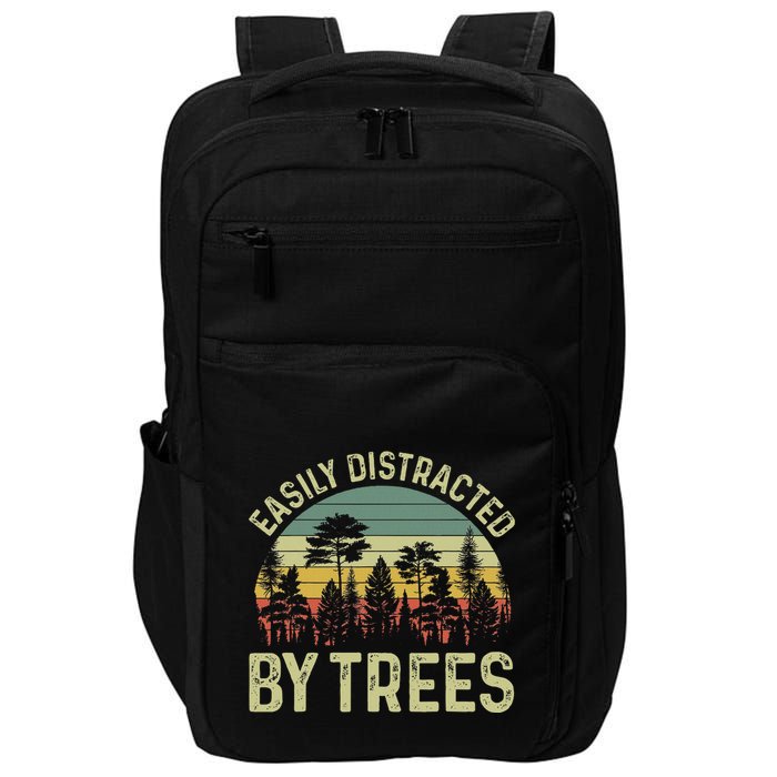 Easily Distracted By Trees Funny Tree Planting Trees Impact Tech Backpack