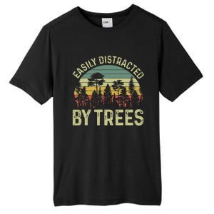 Easily Distracted By Trees Funny Tree Planting Trees Tall Fusion ChromaSoft Performance T-Shirt