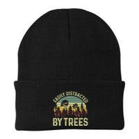 Easily Distracted By Trees Funny Tree Planting Trees Beanie