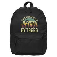 Easily Distracted By Trees Funny Tree Planting Trees 16 in Basic Backpack