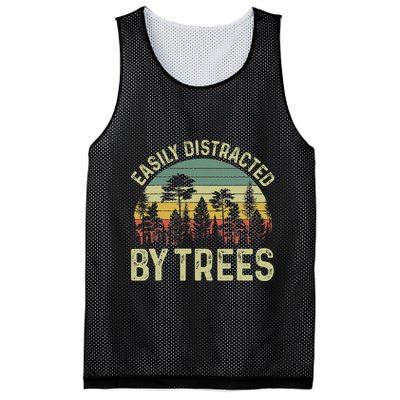 Easily Distracted By Trees Funny Tree Planting Trees Mesh Reversible Basketball Jersey Tank