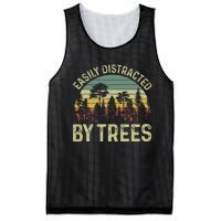 Easily Distracted By Trees Funny Tree Planting Trees Mesh Reversible Basketball Jersey Tank