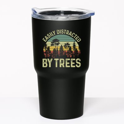 Easily Distracted By Trees Funny Tree Planting Trees Tumbler