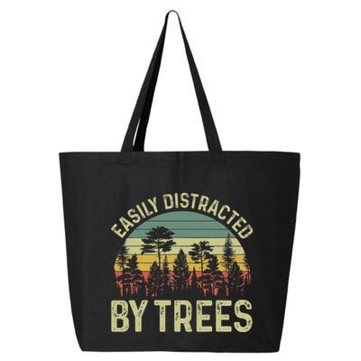 Easily Distracted By Trees Funny Tree Planting Trees 25L Jumbo Tote