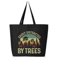 Easily Distracted By Trees Funny Tree Planting Trees 25L Jumbo Tote