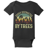 Easily Distracted By Trees Funny Tree Planting Trees Baby Bodysuit